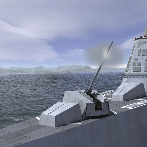圖文：美海軍計(jì)劃為DD-21戰(zhàn)艦配備155遠(yuǎn)程火炮
