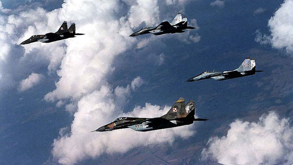 圖文：波蘭空軍米格-29四機編隊