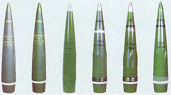 圖文：PLZ-45使用的各種155毫米炮彈